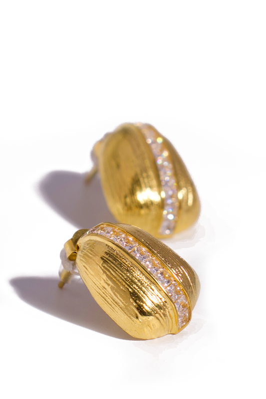18K Gold Plated Stainless Steel Earrings Studs Statement Earrings
