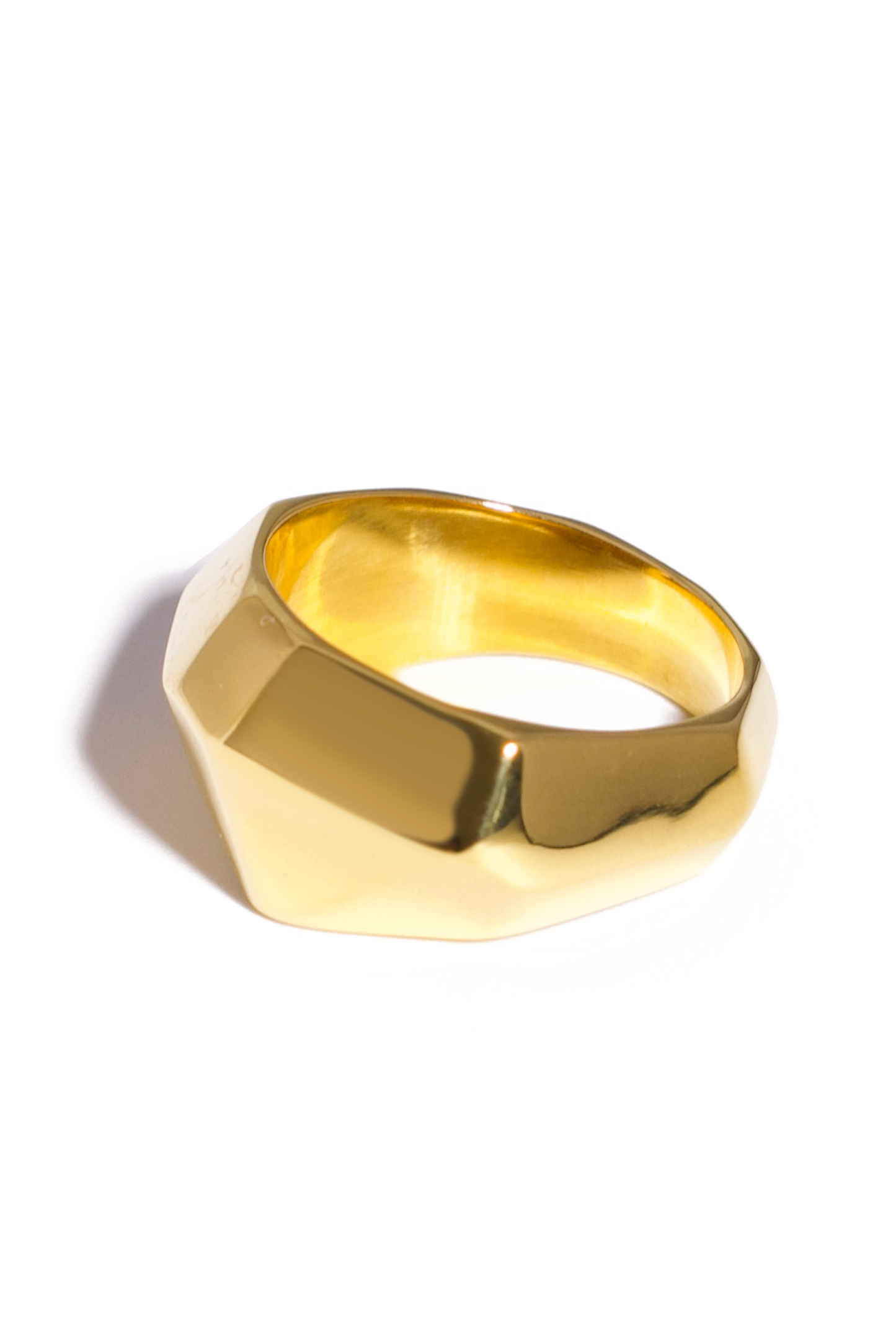 [Ring] 18K Gold Plated Stainless Steel Minimalist Geometric Statement Ring