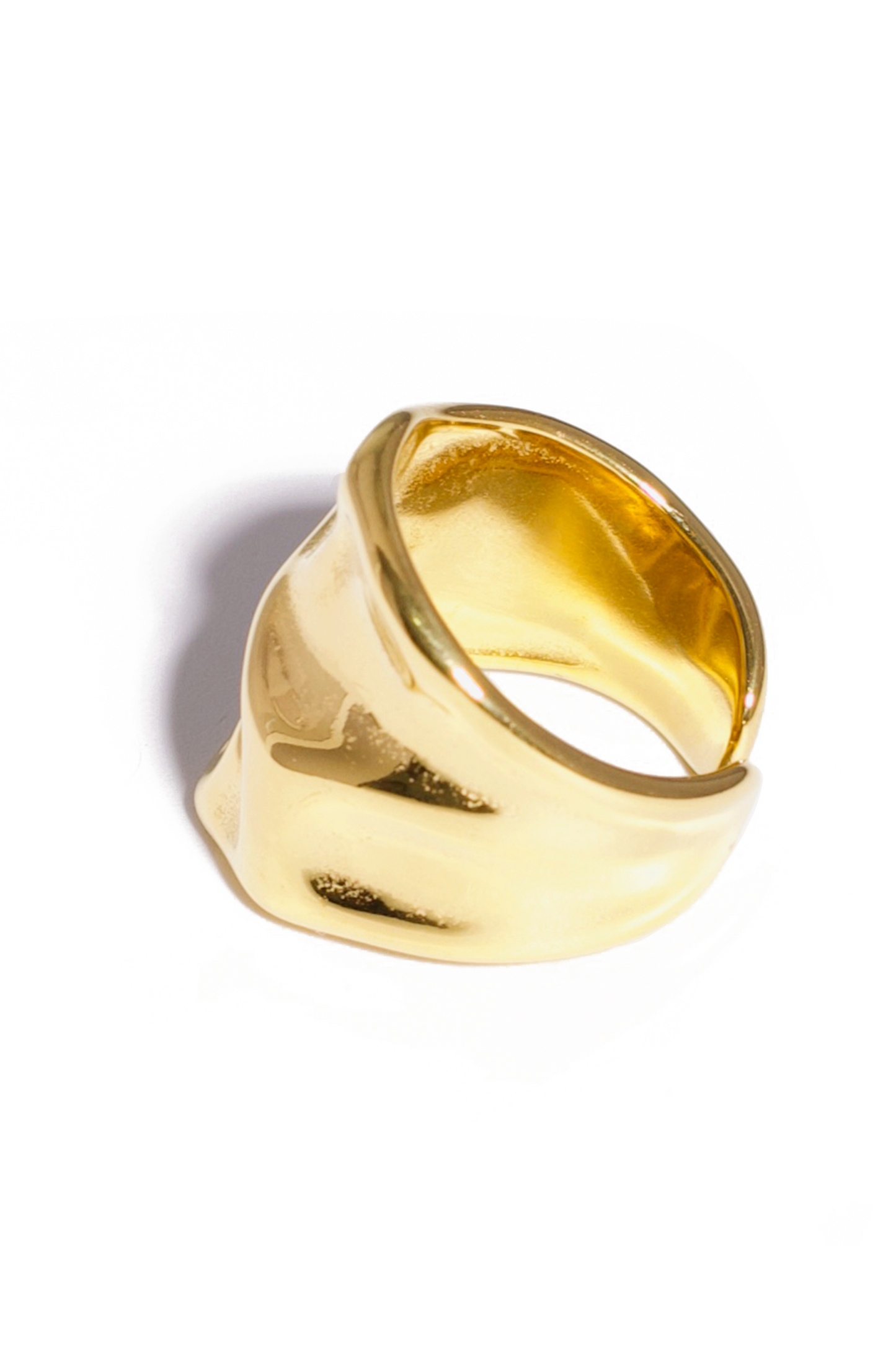 [Ring] Sculpted Glow Molten Ring – 18K Gold Plated Stainless Steel