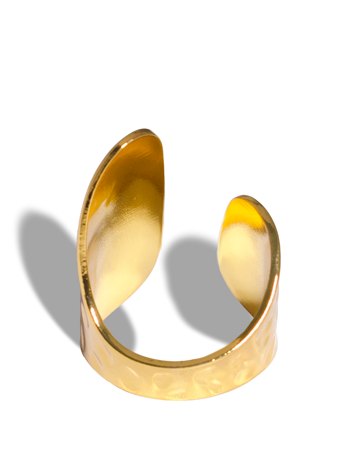 Golden Ring, 18K Gold Plated Stainless Steel, Non-Tarnish Chunky Open Band Ring