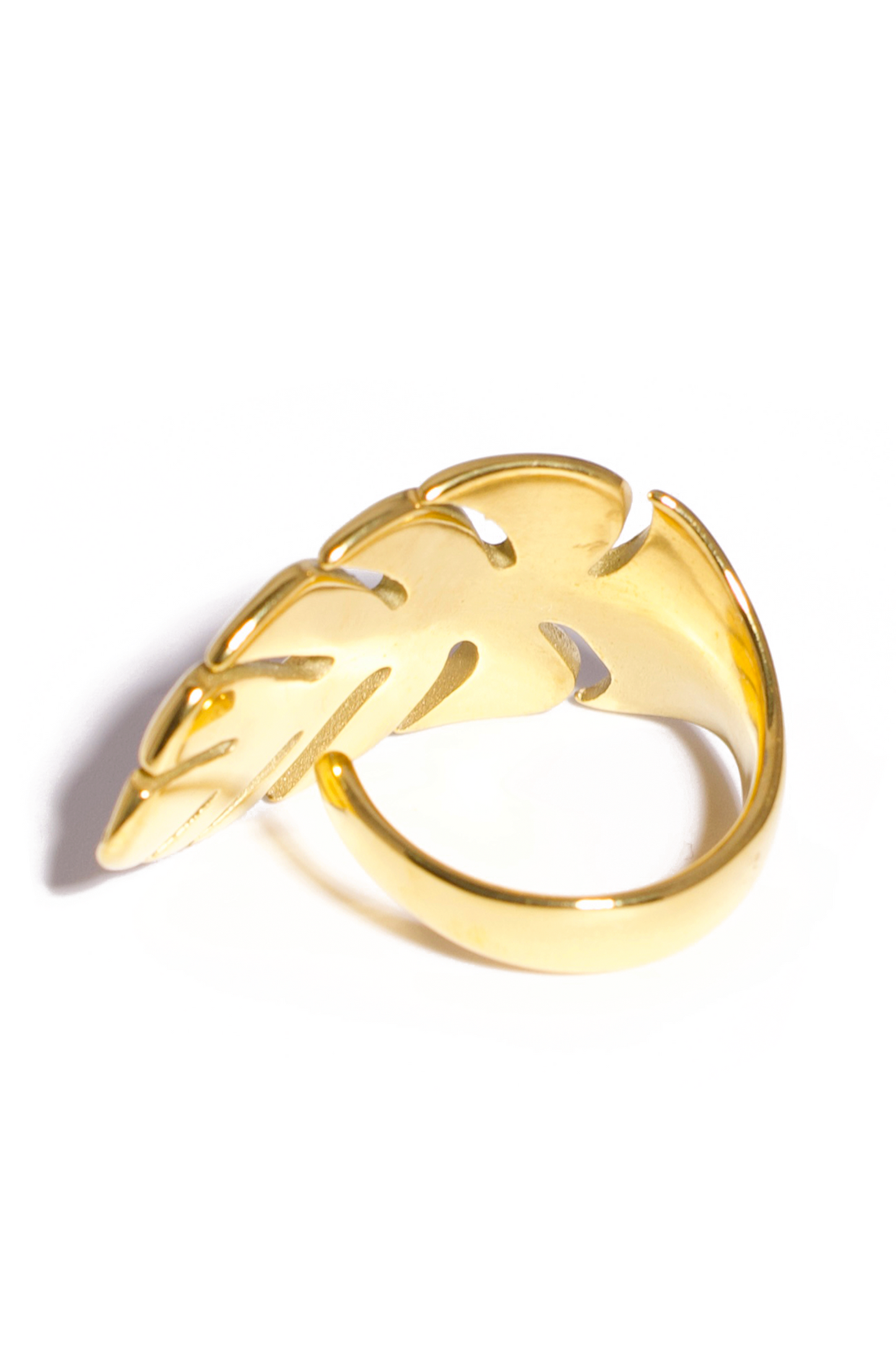 [Ring] Golden Leaf Wrap Ring – 18K Gold Plated Stainless Steel