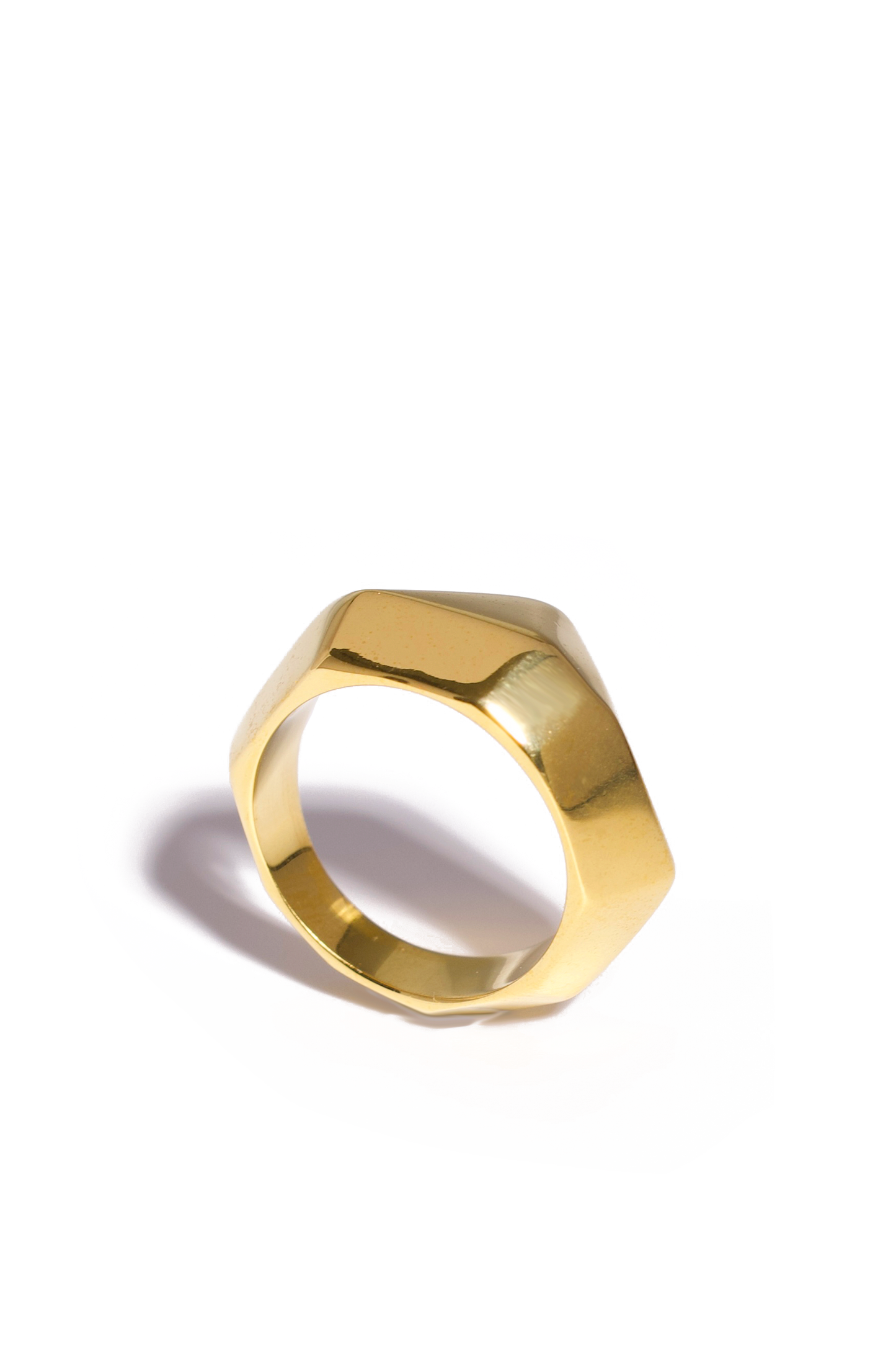 [Ring] 18K Gold Plated Stainless Steel Minimalist Geometric Statement Ring