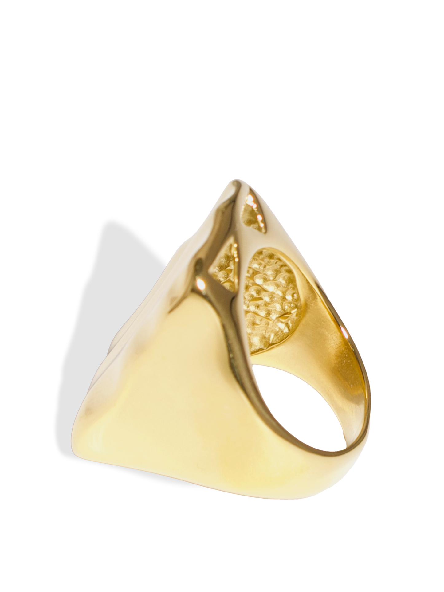 Golden Ring, 18K Gold Plated Stainless Steel, Non-Tarnish Chunky Wide Band Ring