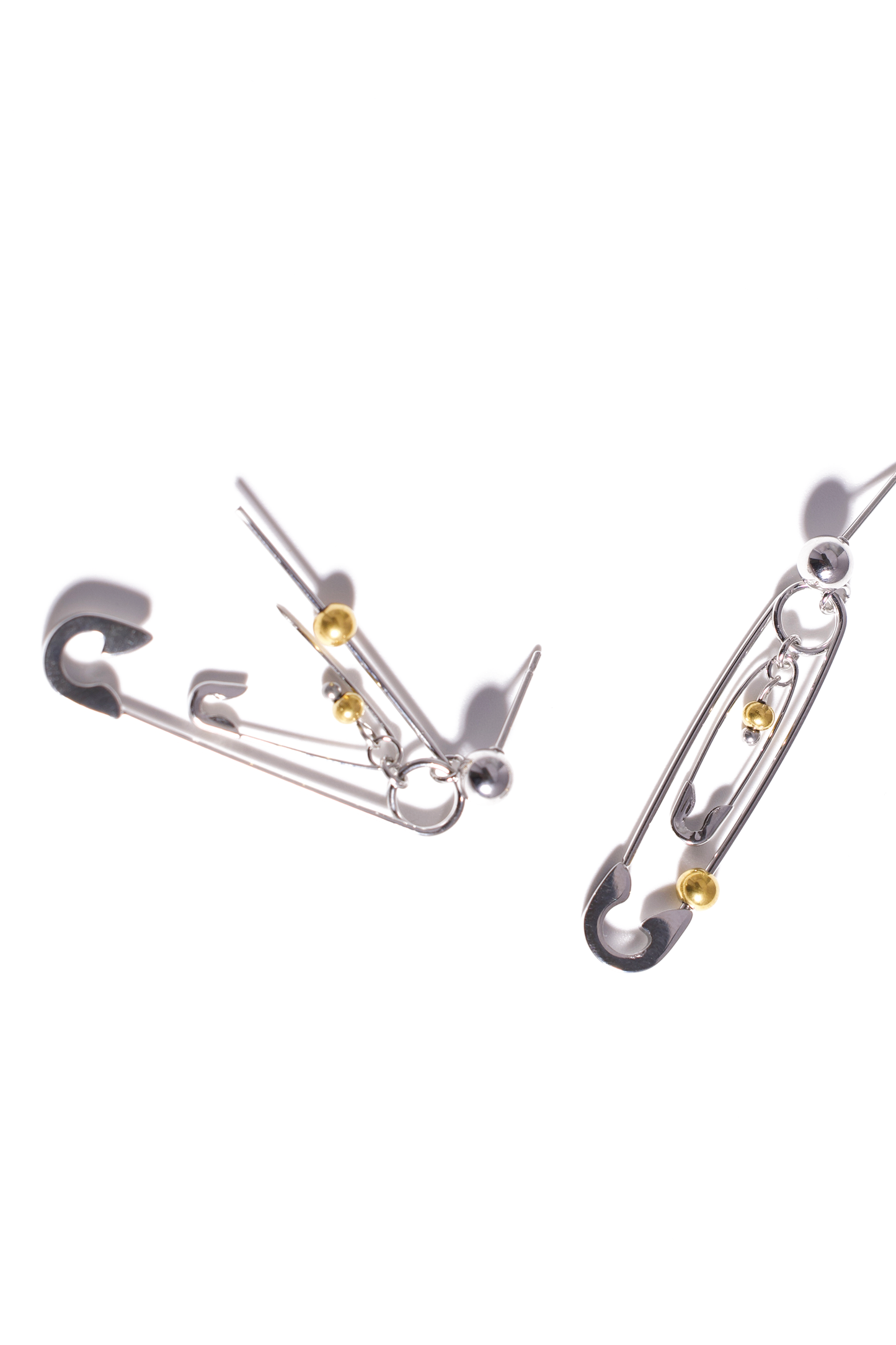 Chunky Dangle Earrings, 18K Gold Plated Stainless Steel, Non-Tarnish "The Pin" Shape