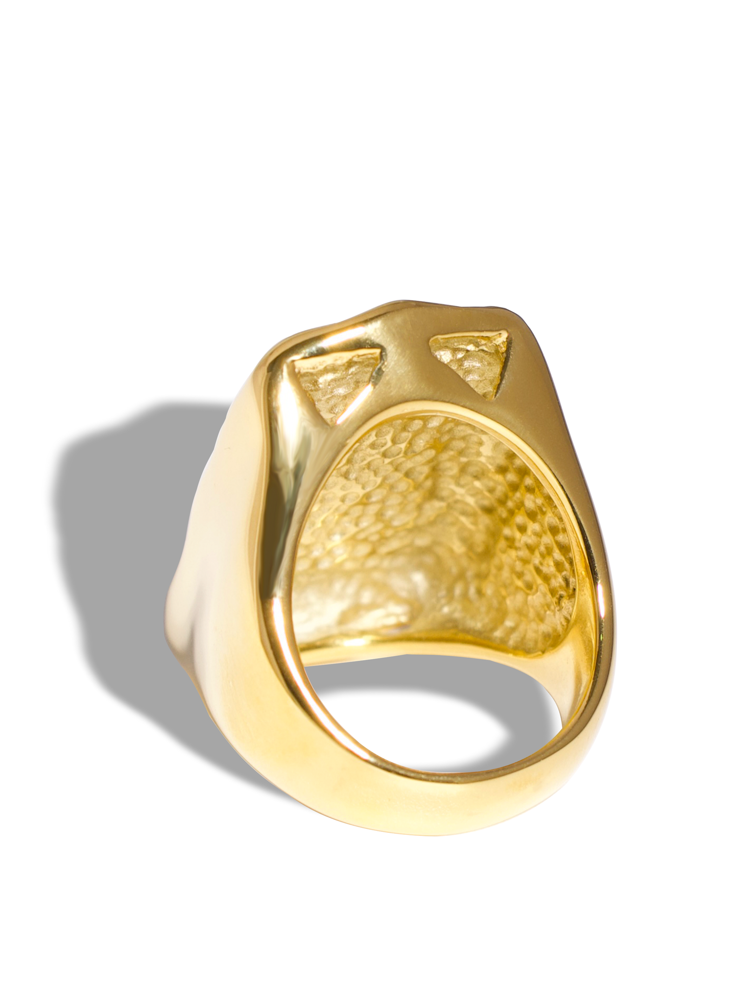 Golden Ring, 18K Gold Plated Stainless Steel, Non-Tarnish Chunky Wide Band Ring