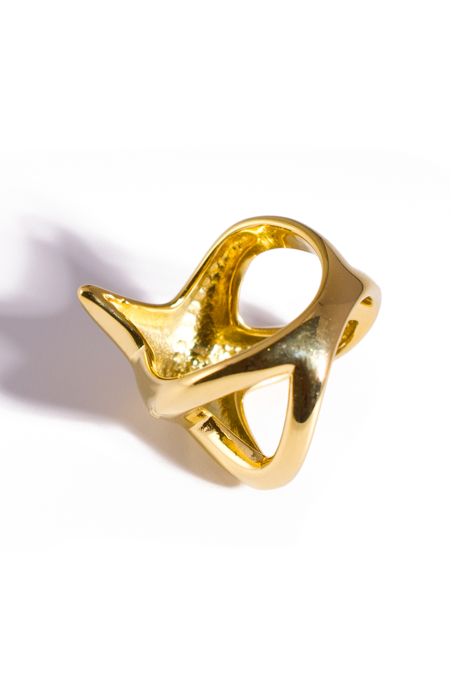 [Ring] Gold Openwork Starfish Ring – Bold Textured Ocean-Inspired Statement Jewelry