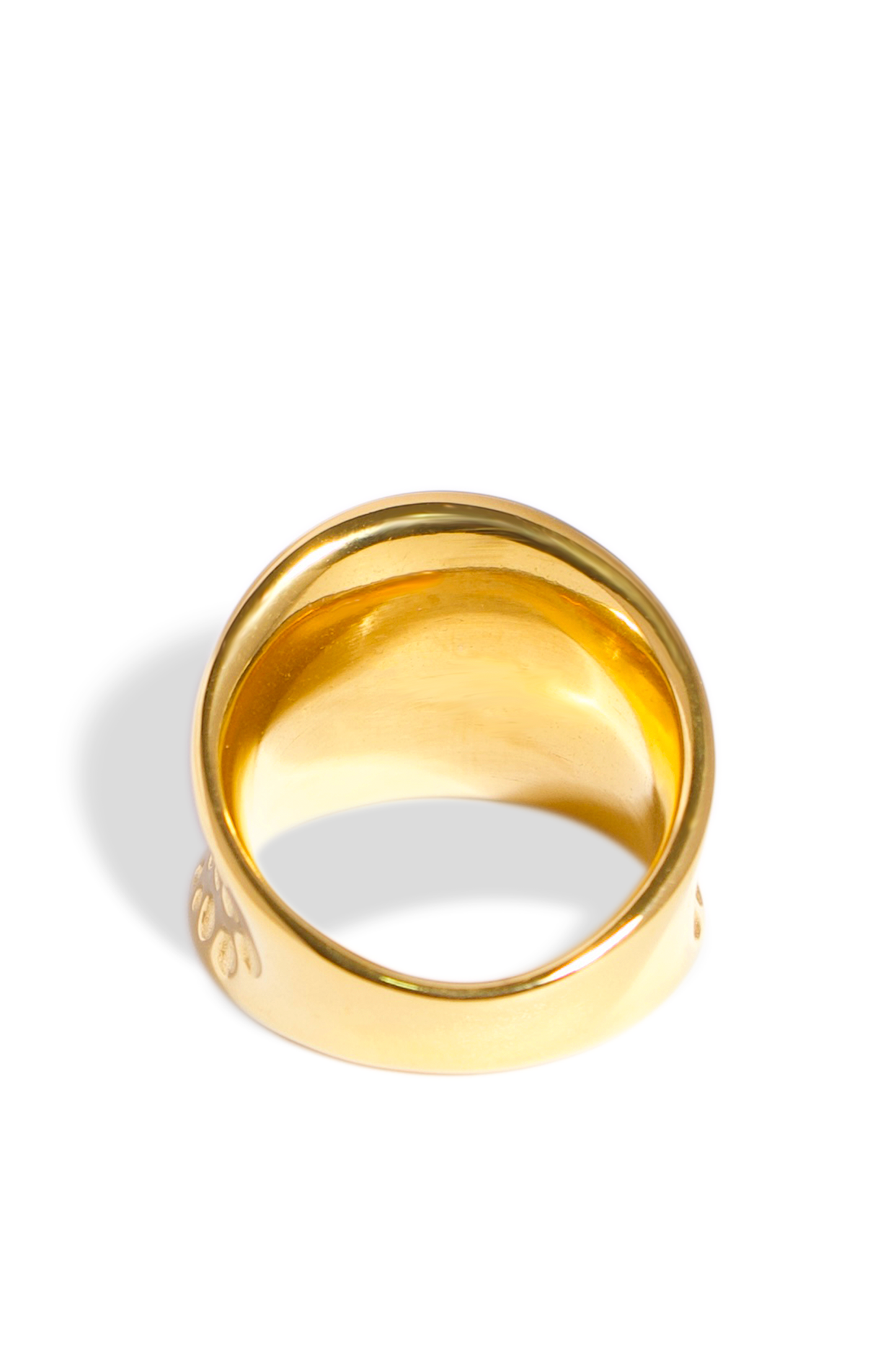 [Ring] Golden Ring, 18K Gold Plated Stainless Steel, Non-Tarnish Chunky Band Ring