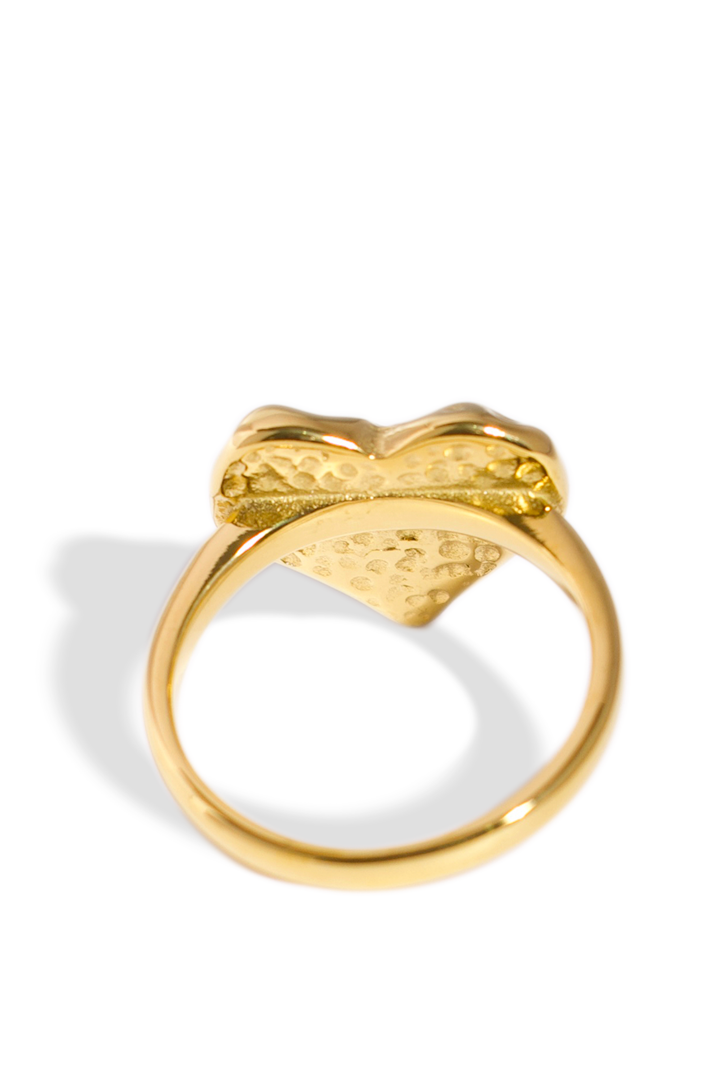 [Ring] Golden Ring, 18K Gold Plated Stainless Steel, Non-Tarnish “Heart Cookie” Shape Ring