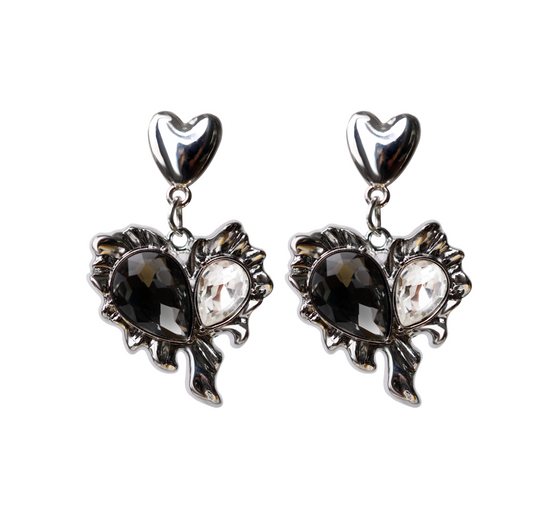 Cartoon Heart Black and White, Sparkling Design