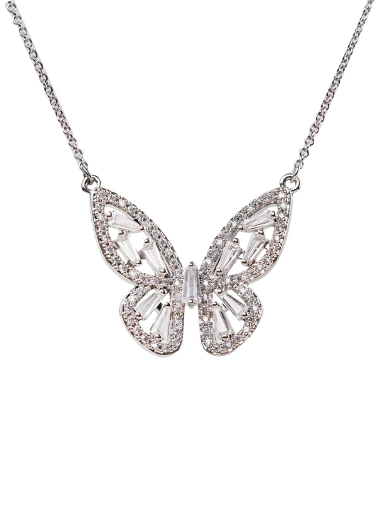 Butterfly Pendant Necklace Pure Color, Women Jewelry