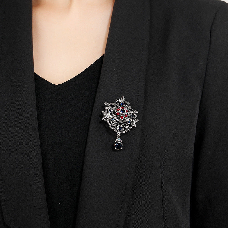 Large Brooch Royal Badge, Unisex Coat Corsage