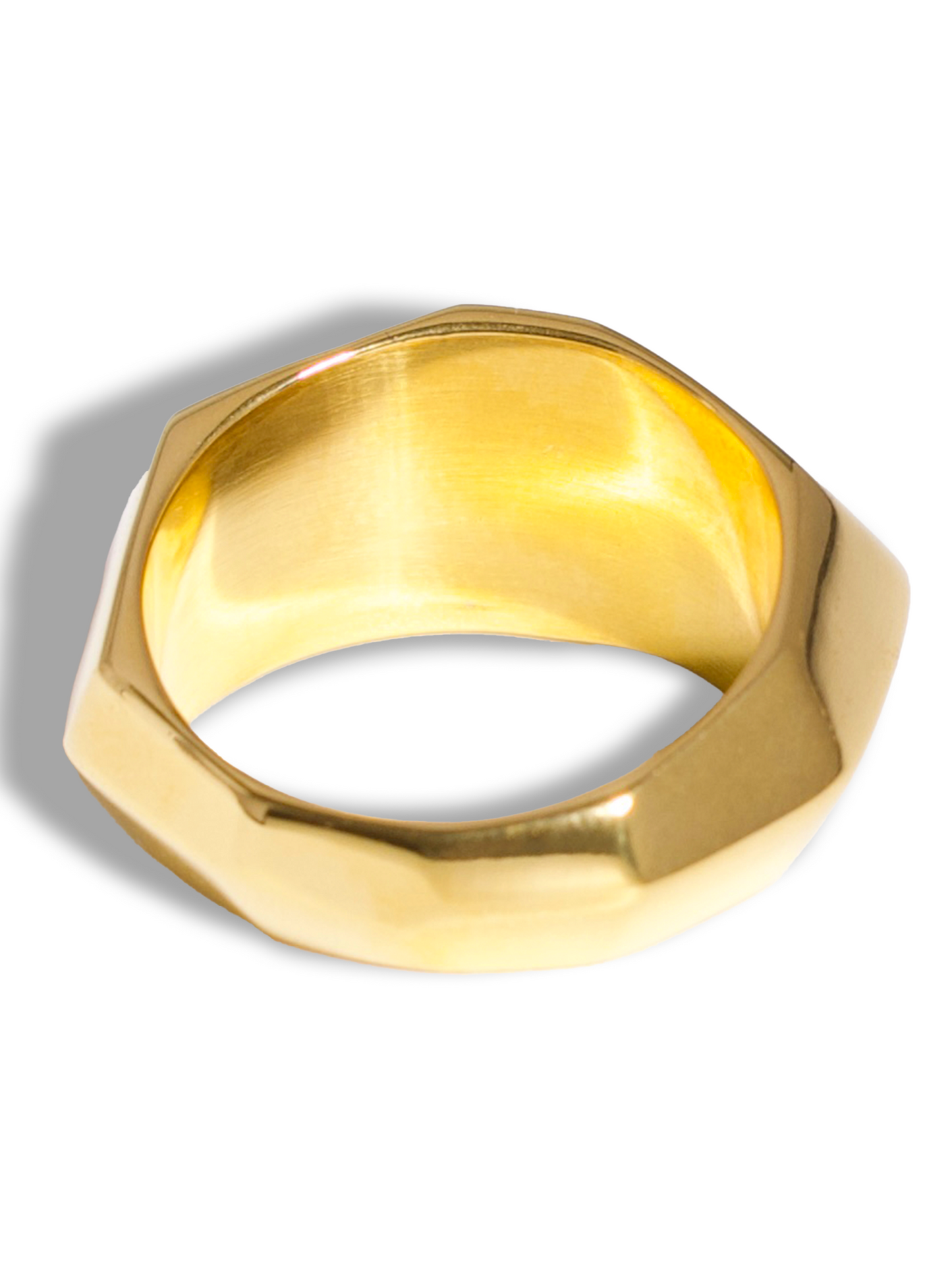 [Ring] Golden Ring, 18K Gold Plated Stainless Steel, Non-Tarnish Chunky Band Ring